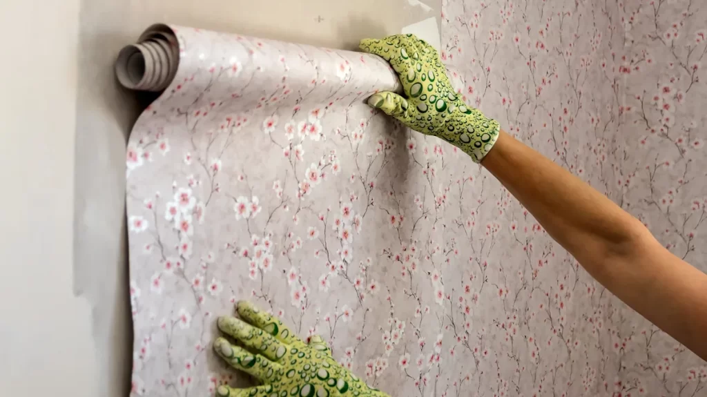 Wallpaper Fixing on the wall